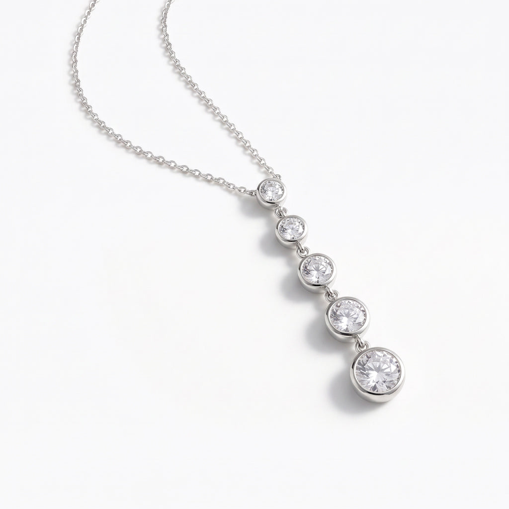 Collana Pioggia, finitura argentata — foto prodotto