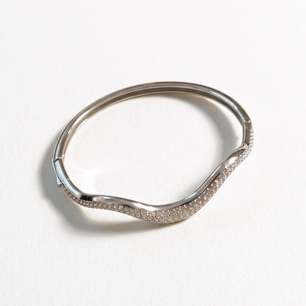 Bracciale Onda Luce, finitura argentata — foto prodotto