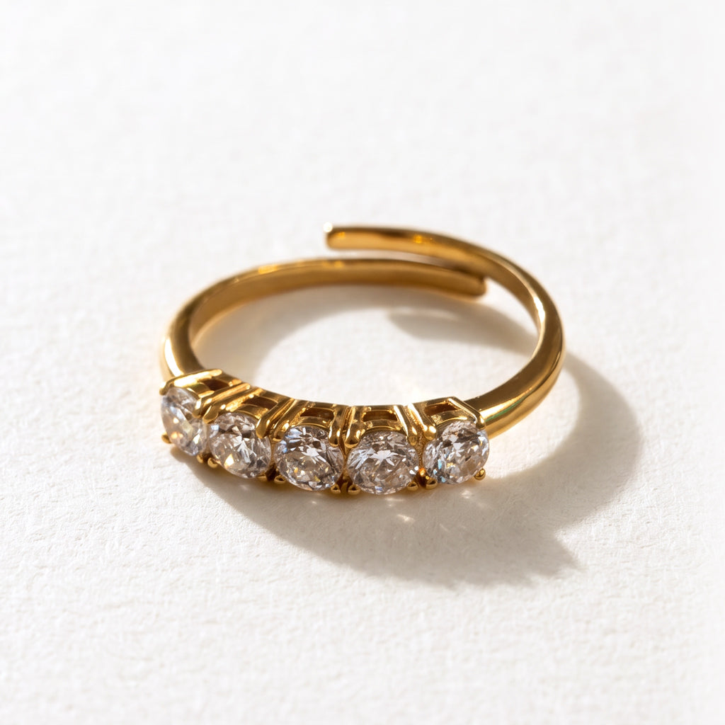 Anello Riviera, finitura dorata — foto prodotto