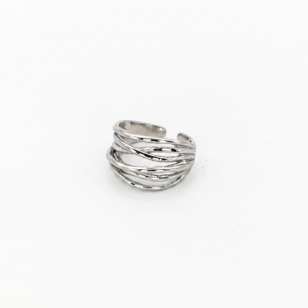 Anello radici argento