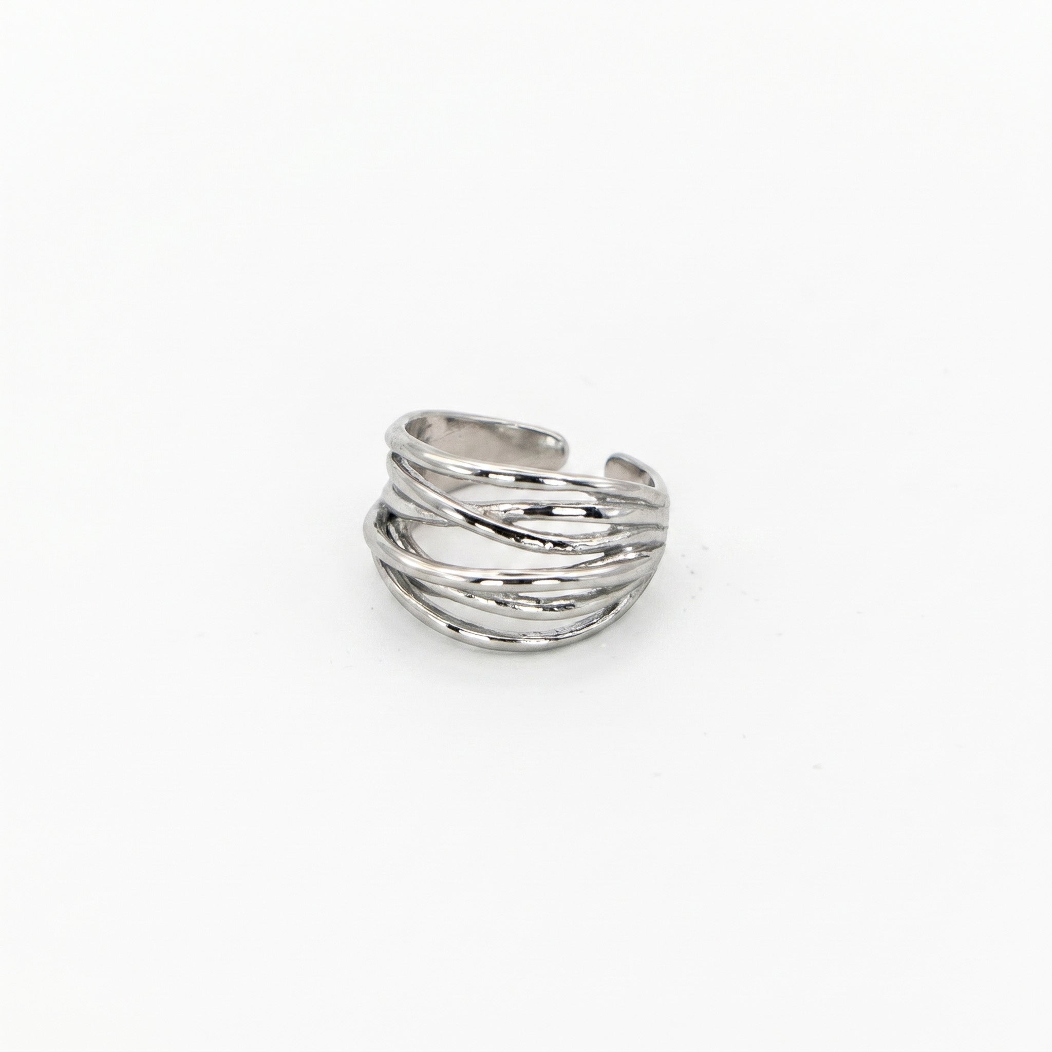 Anello radici argento