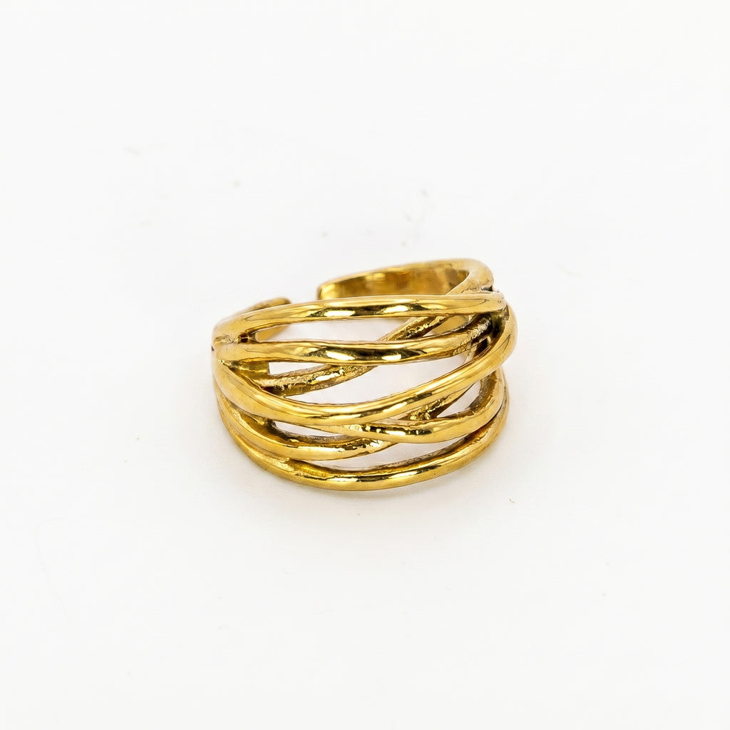 Anello radici oro