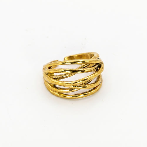 Anello radici oro