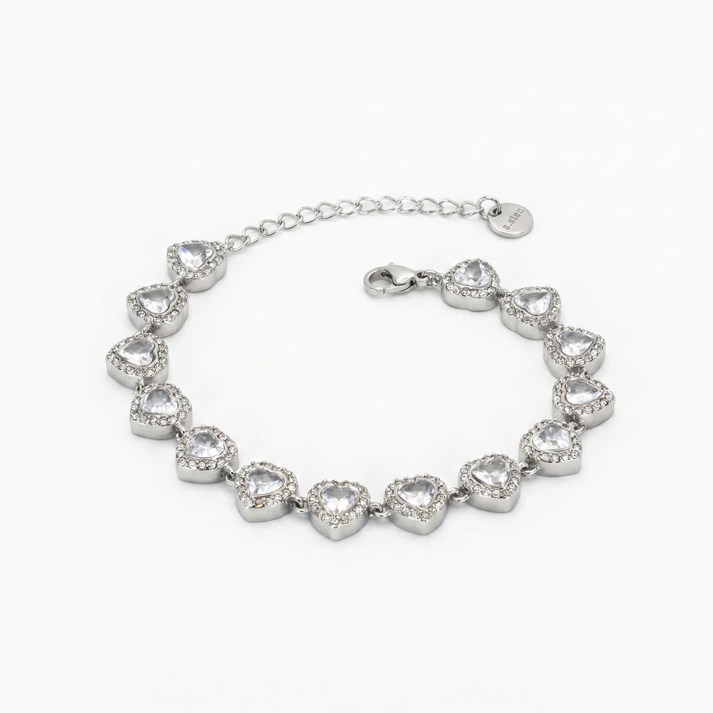 Bracciale amore brillante argento