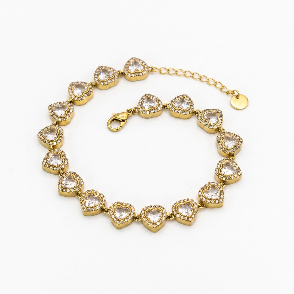 Bracciale amore brillante oro