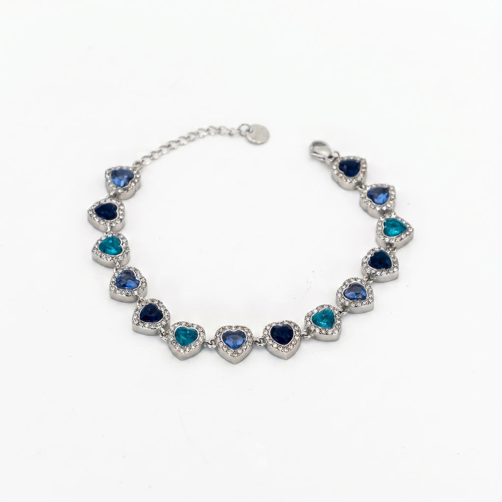 Bracciale colore brillante argento