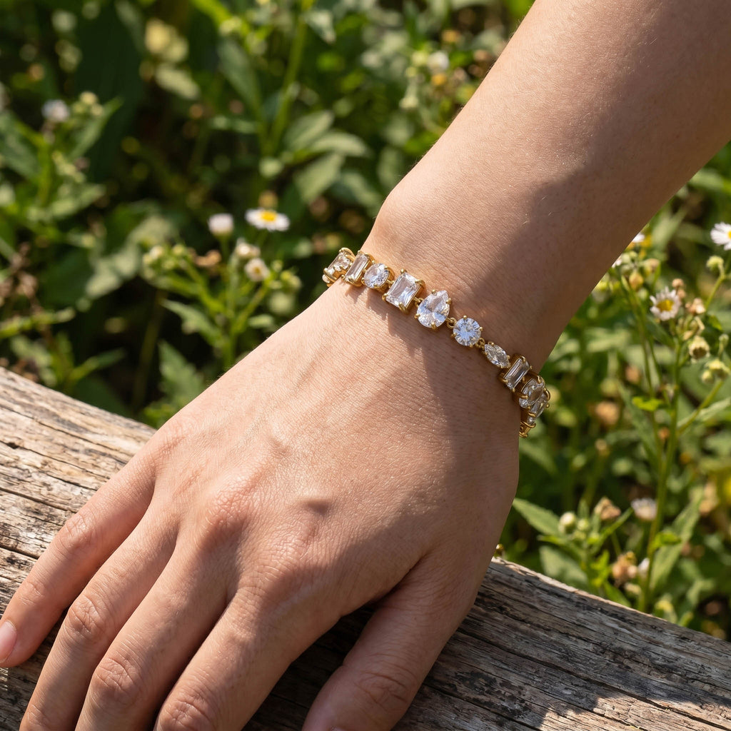 Bracciale mixdrop oro indossato