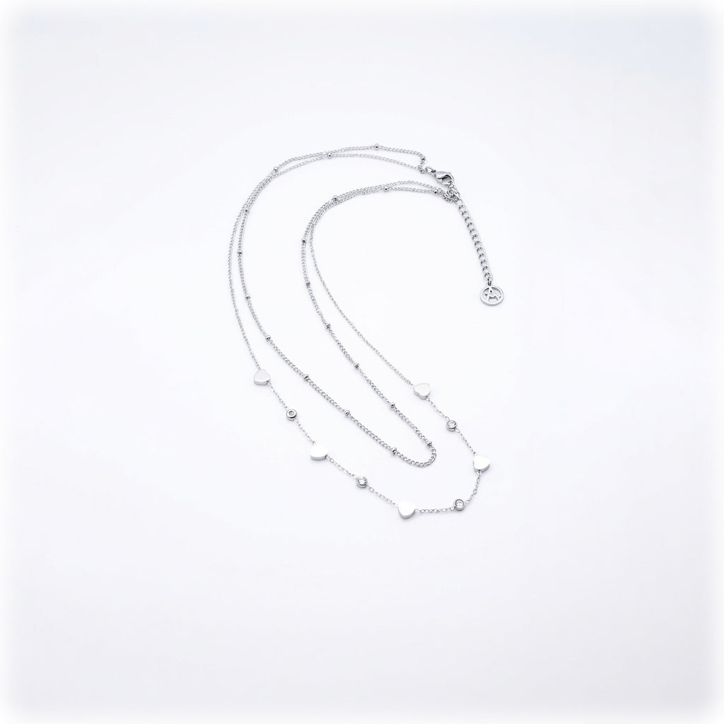 Collana Expression Cuori - argento