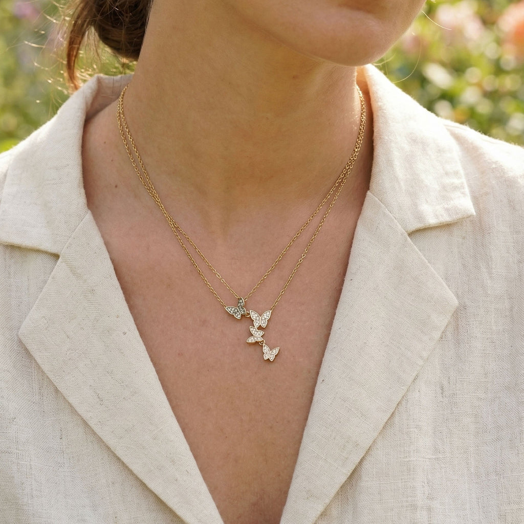 Collana Farfalline - indossato