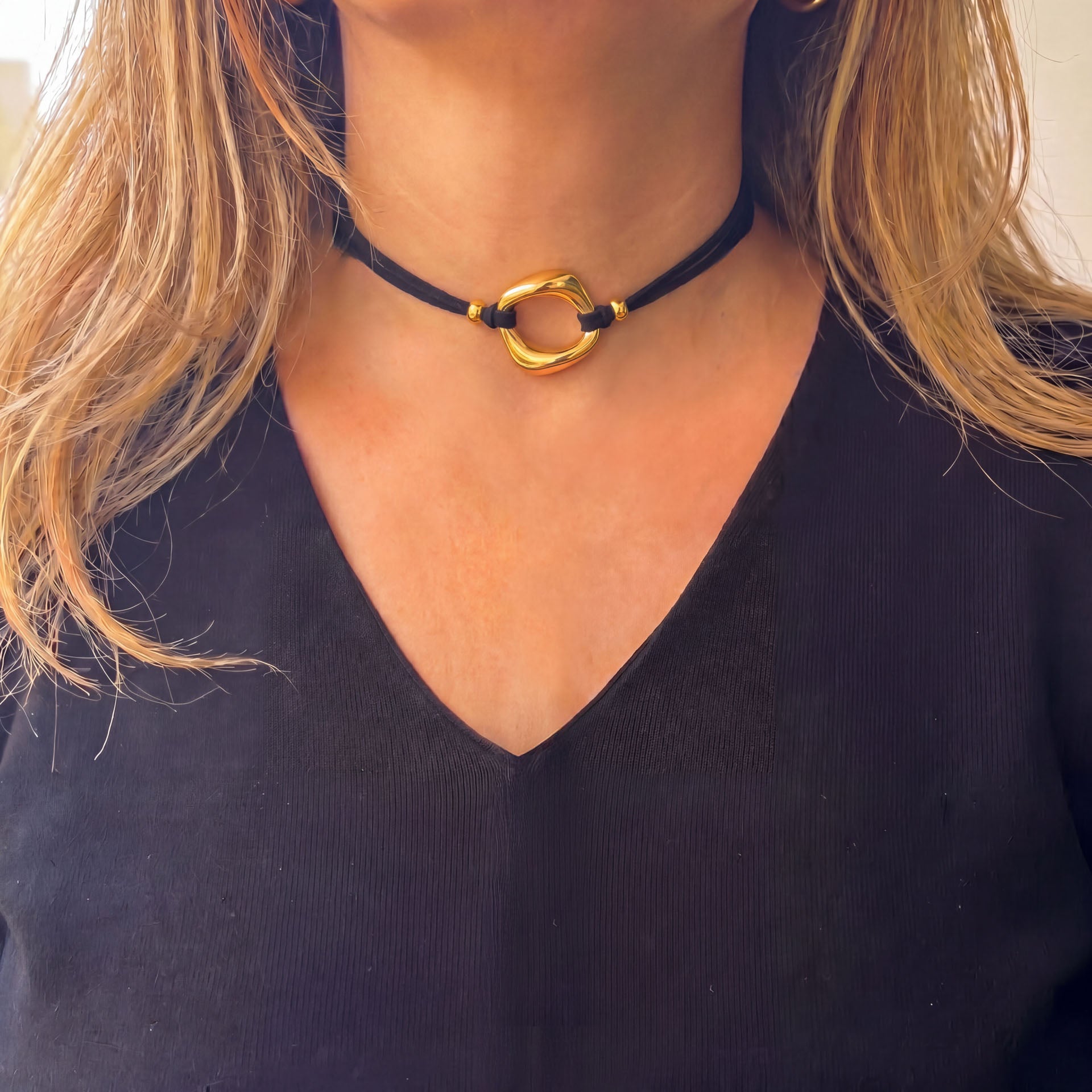 Collana Liberamente Choker Onda giallo - dettaglio