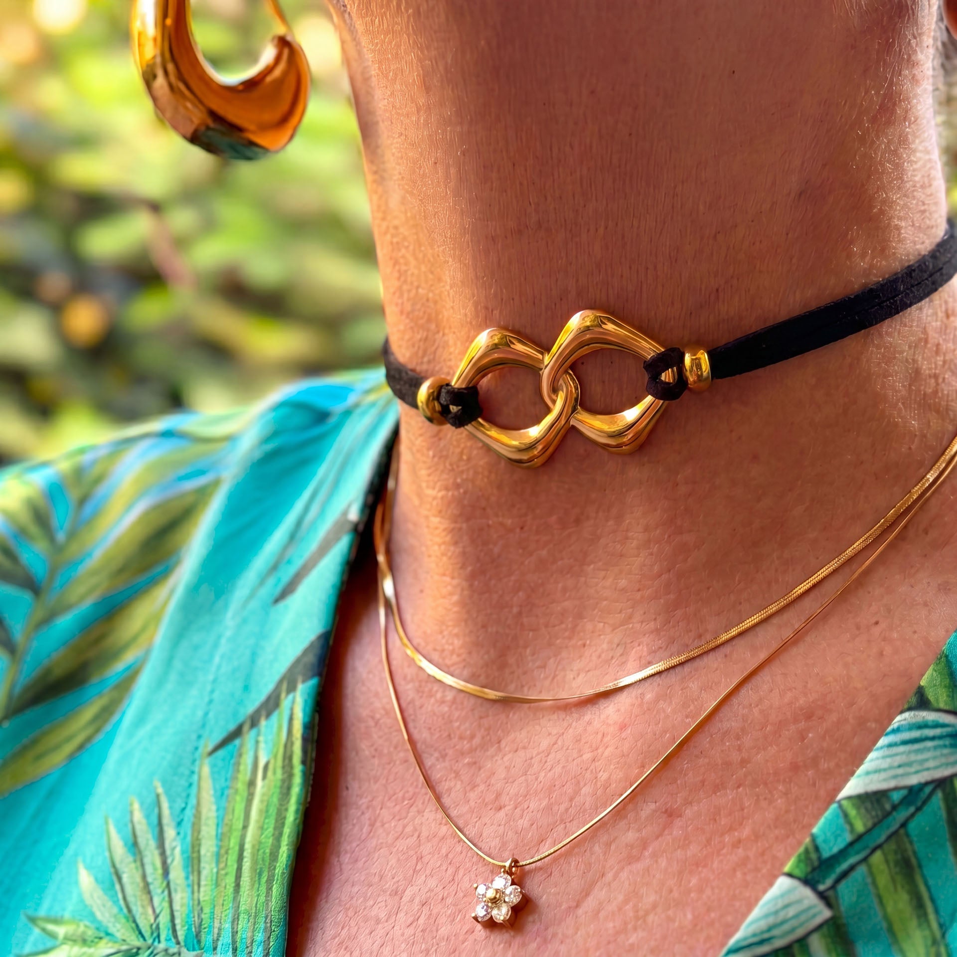 Collana Liberamente Choker nero - dettaglio