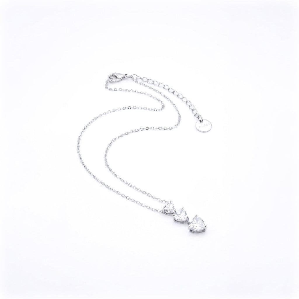 Collana Scala di Cuori - argento