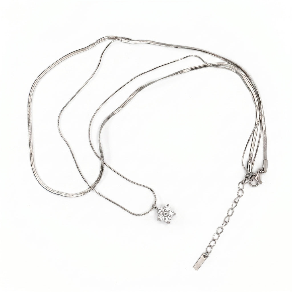 Collana flower double argento