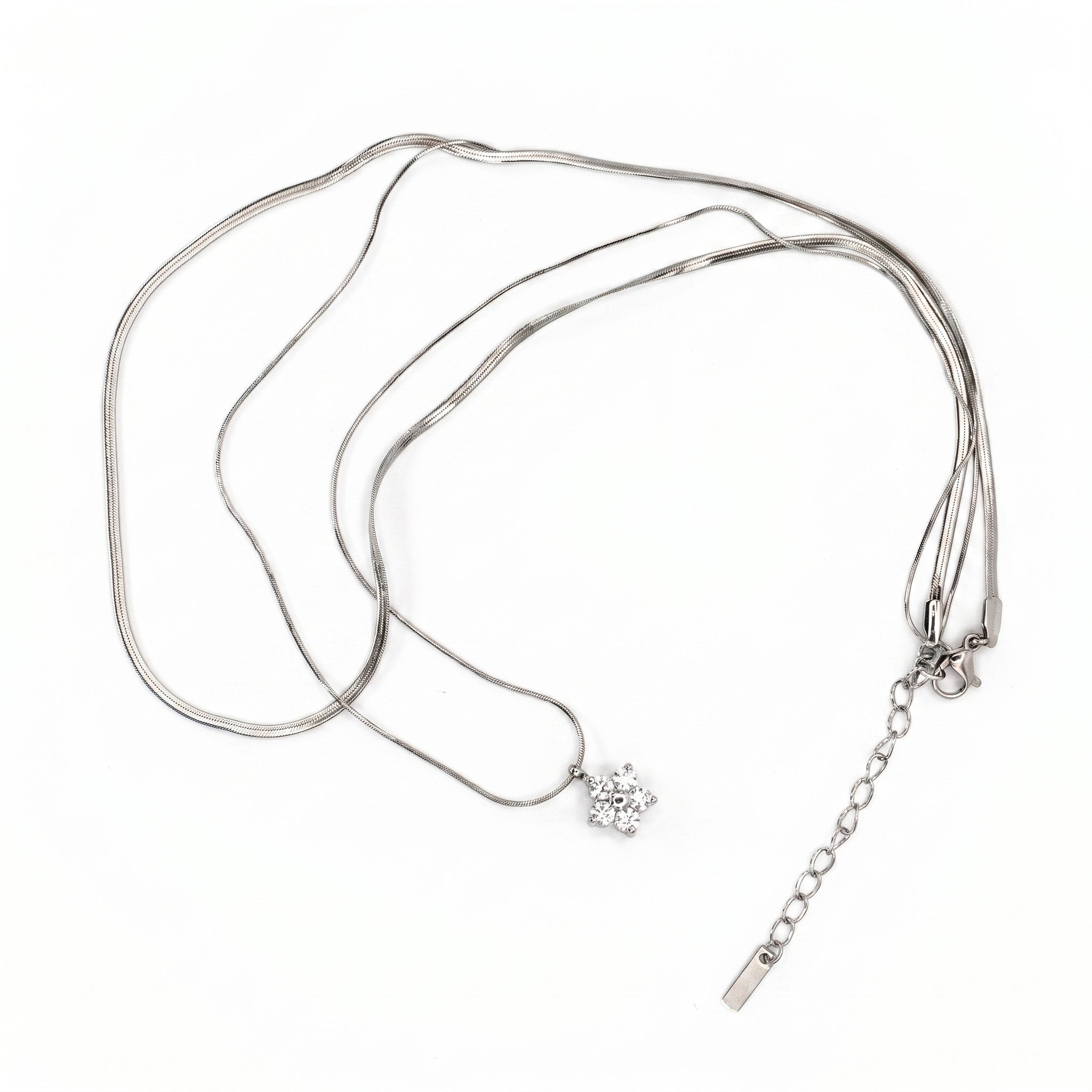 Collana flower double argento