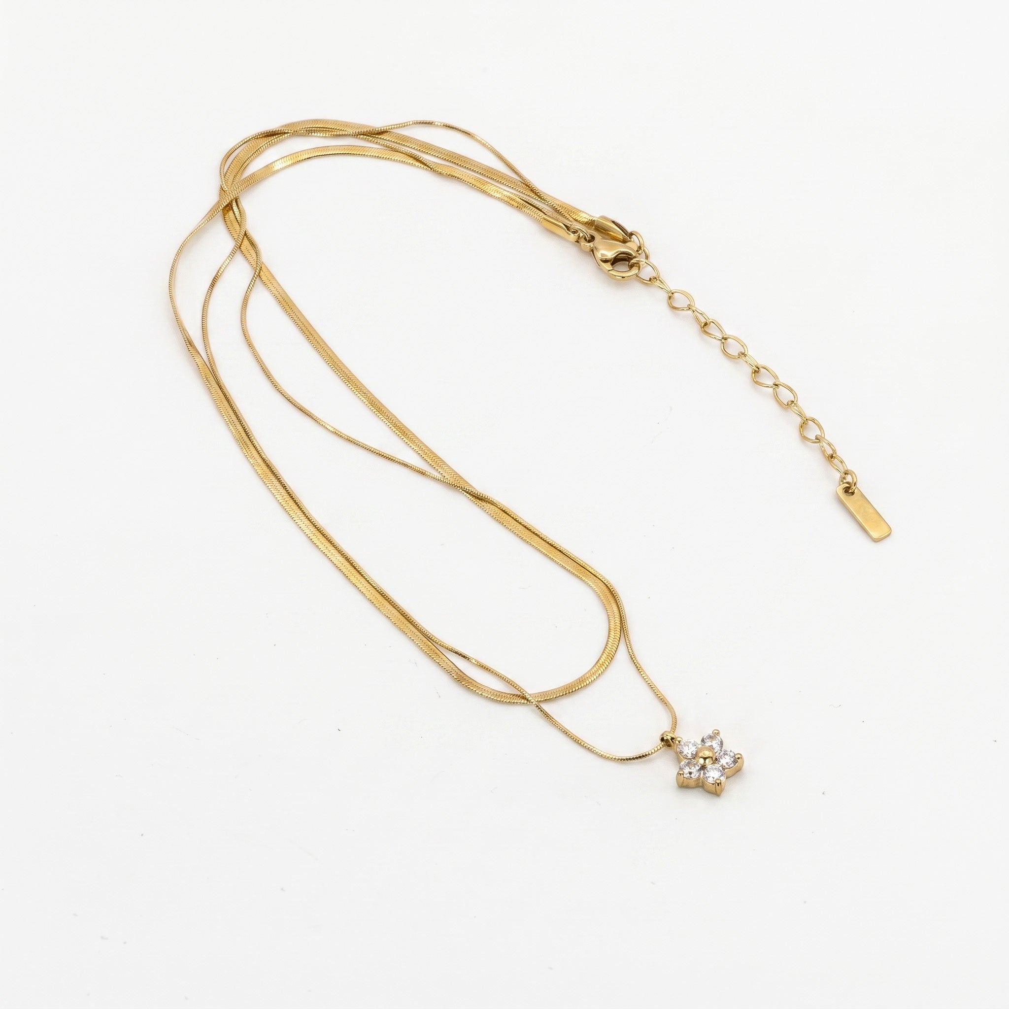 Collana flower double oro