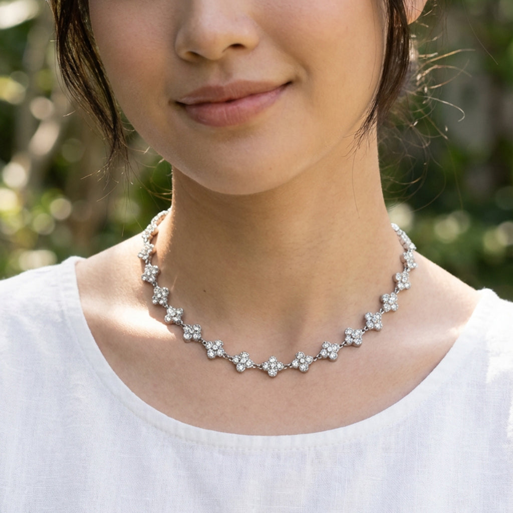 Collana Fortuna indossata - argento