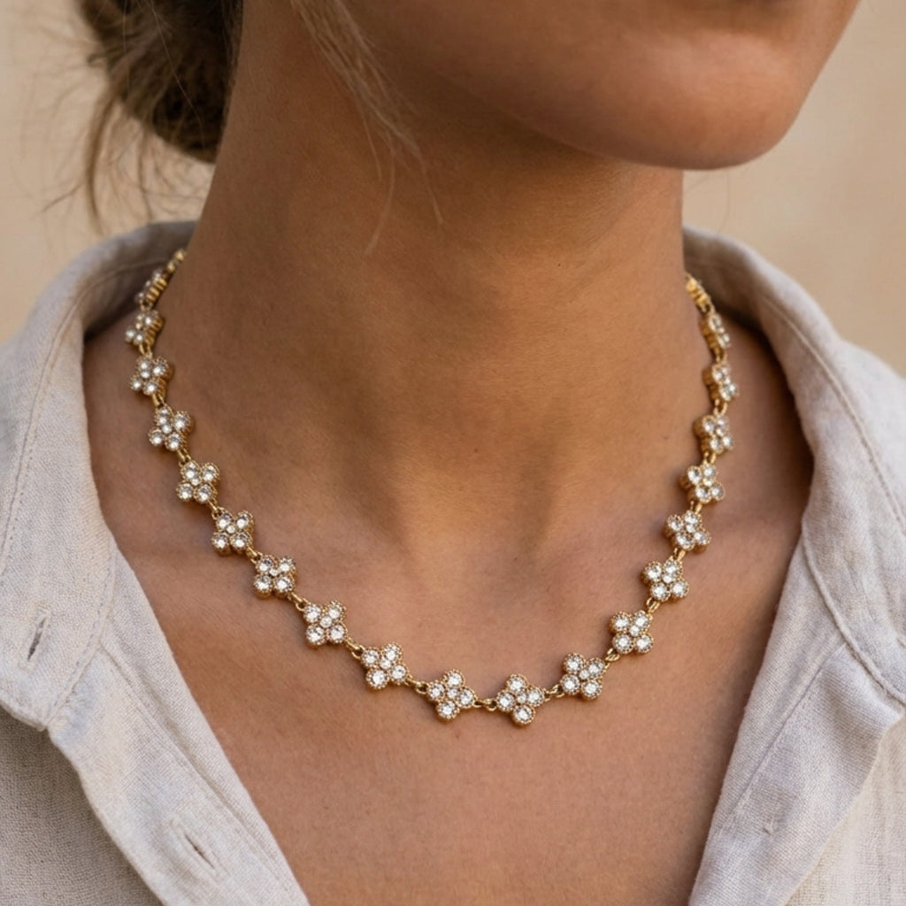 Collana Fortuna indossata - oro