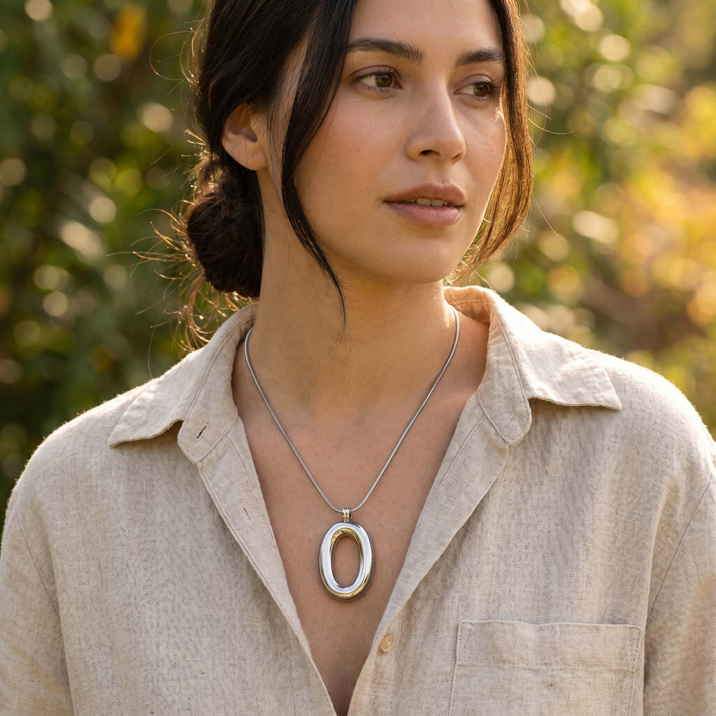 Collana zero argento indossato