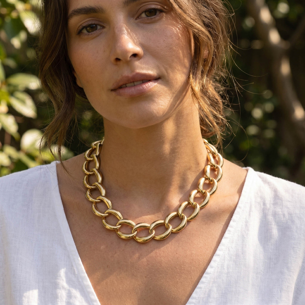 Collana zero chain oro indossato