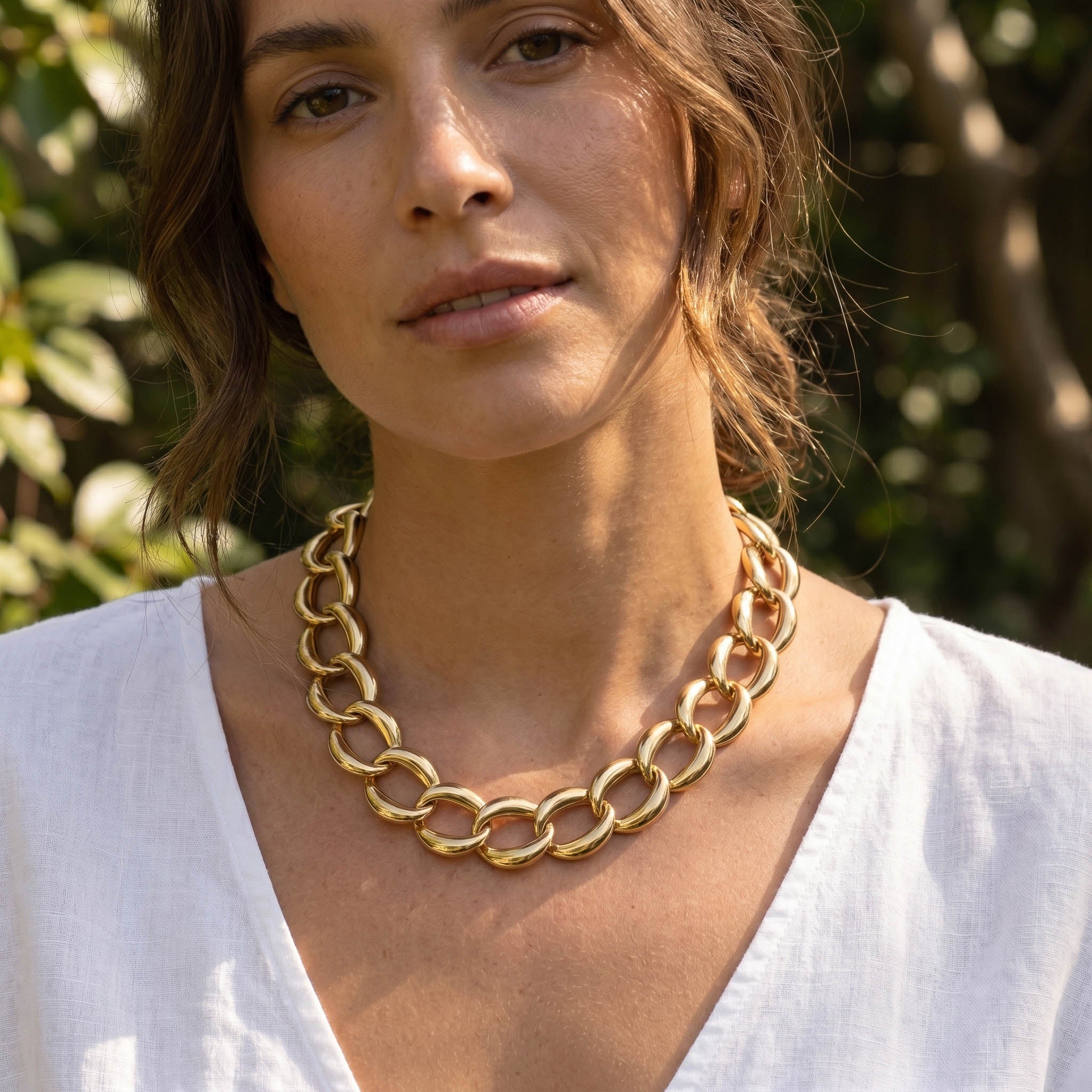 Collana zero chain oro indossato