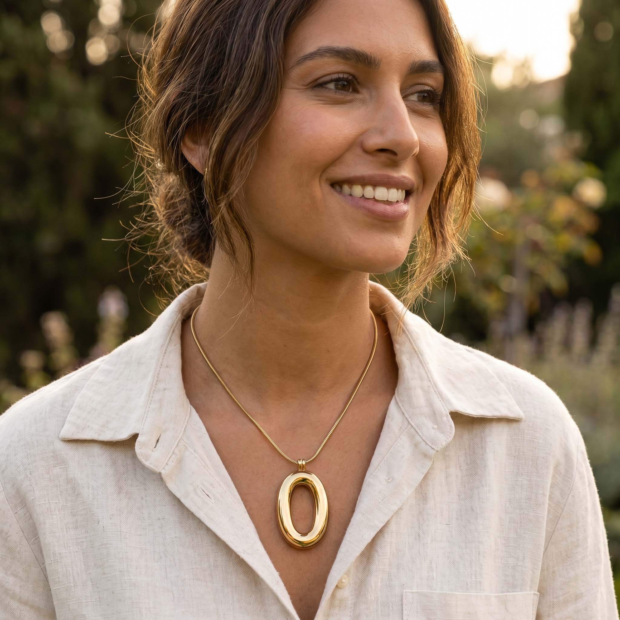 Collana zero oro indossato