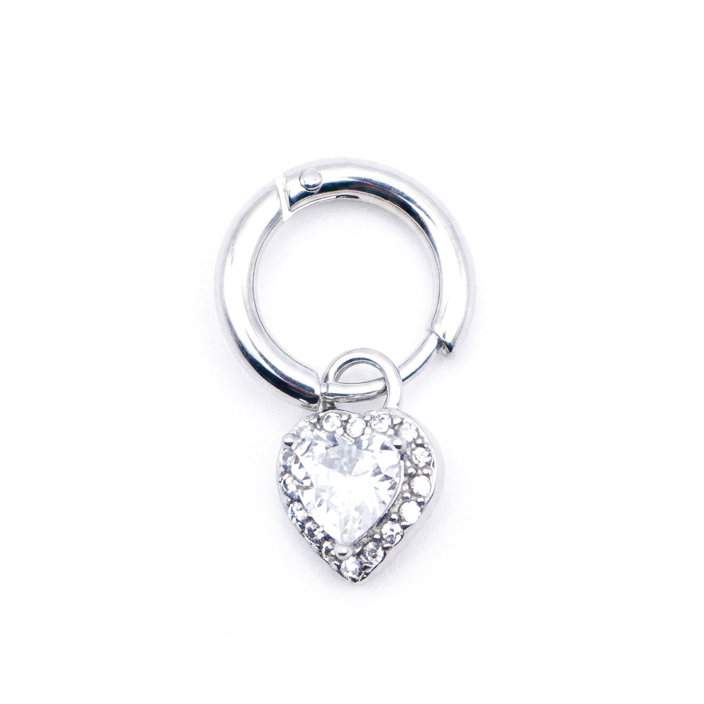 Orecchini Cuore Brillante - argento
