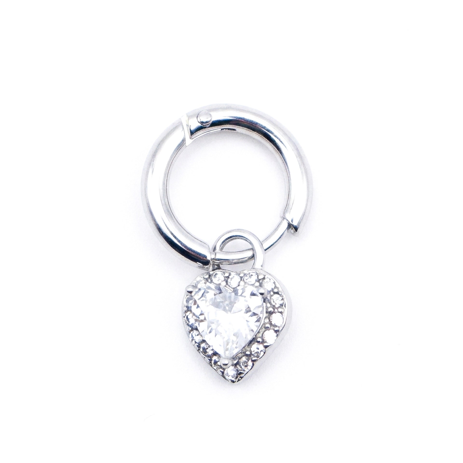 Orecchini Cuore Brillante - argento