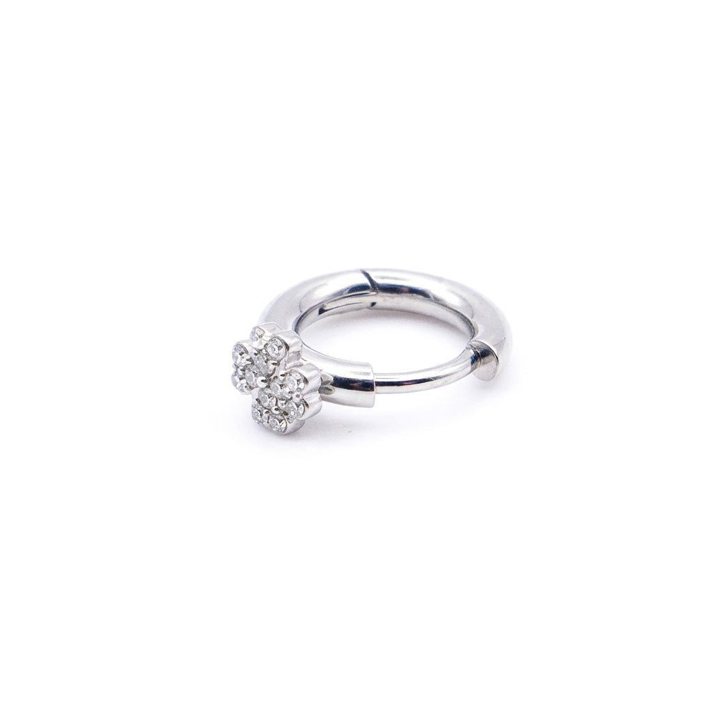 Orecchini Fiore Brillante - Argento