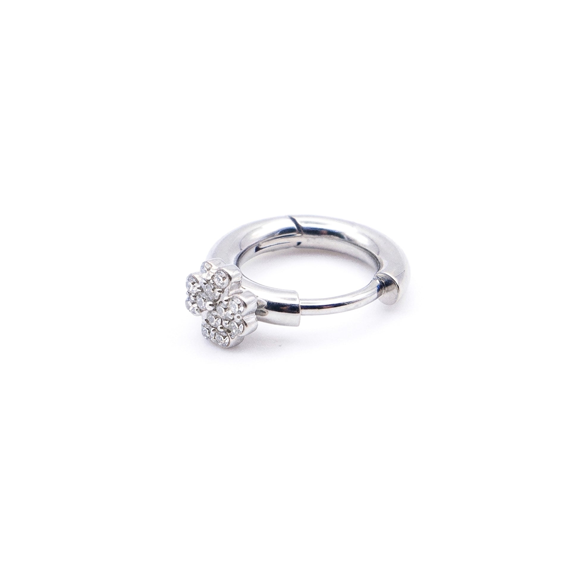 Orecchini Fiore Brillante - Argento