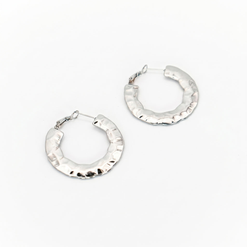 Orecchini flat stone argento