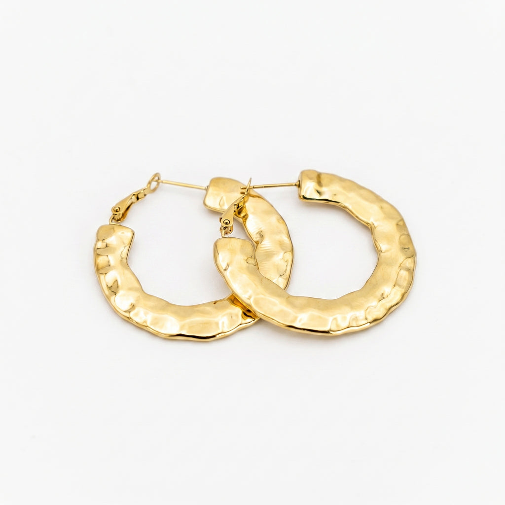 Orecchini flat stone oro