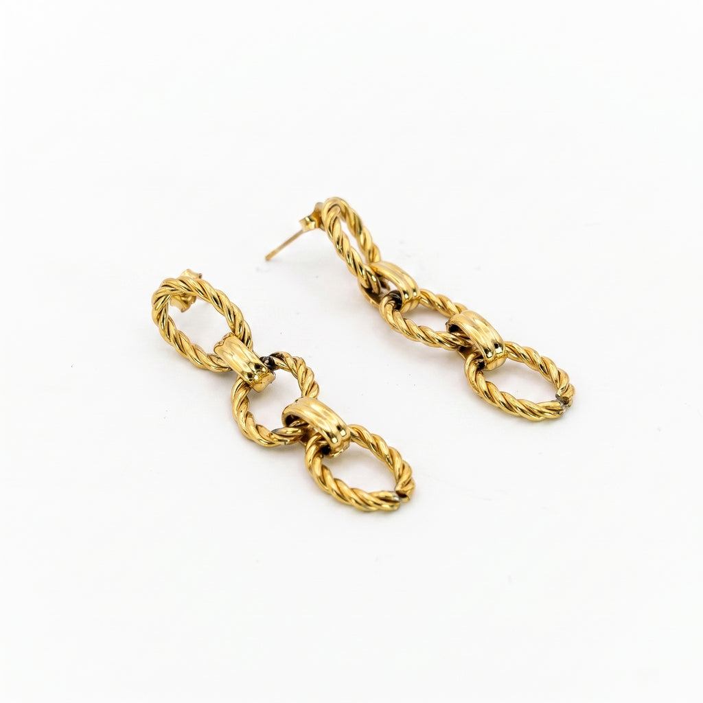 Orecchini love chain oro