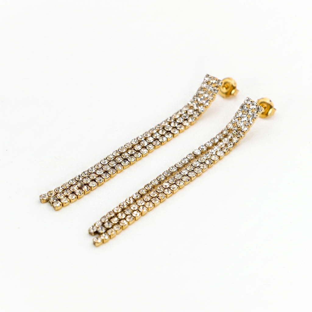 Orecchini minimal three oro