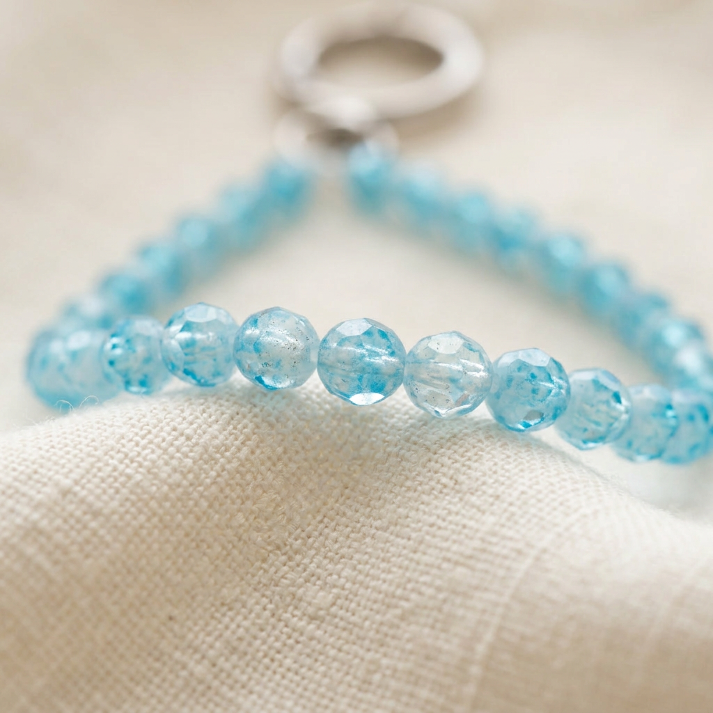 Portachiavi Cristalli Azzurro - dettaglio