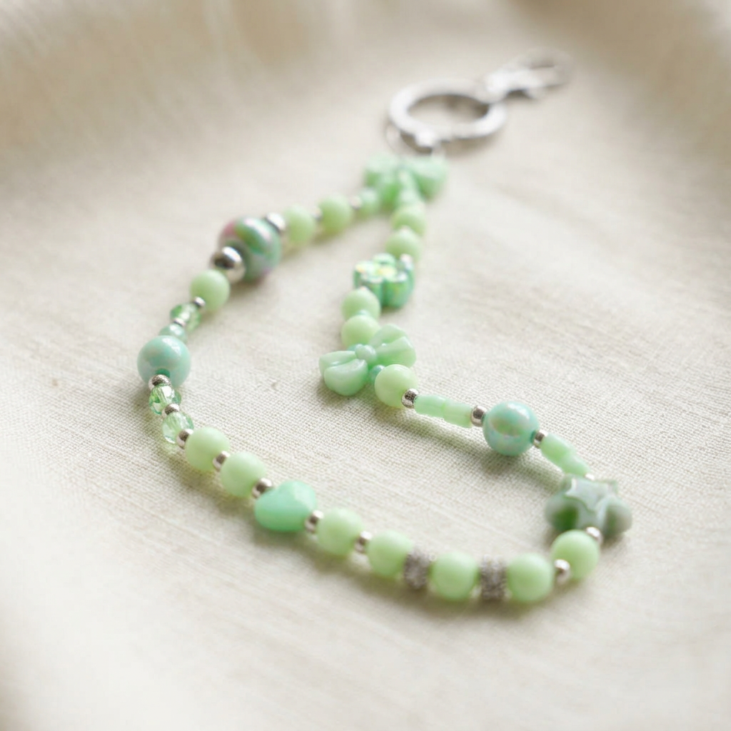 Portachiavi Perle Verde - dettaglio 2
