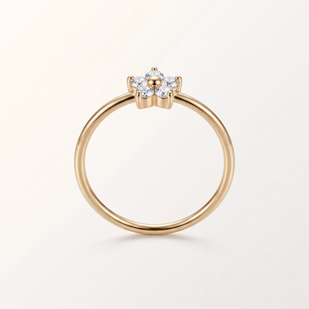 Anello Fiorellino, finitura dorata — foto prodotto