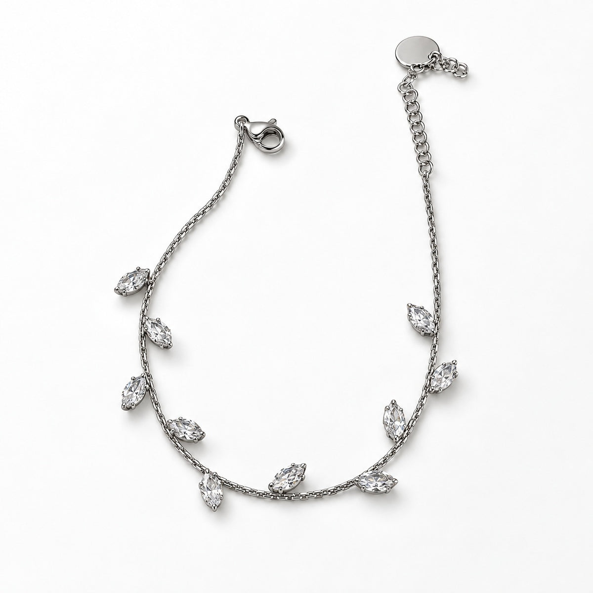 Bracciale Fogliolina, finitura argentata — foto prodotto