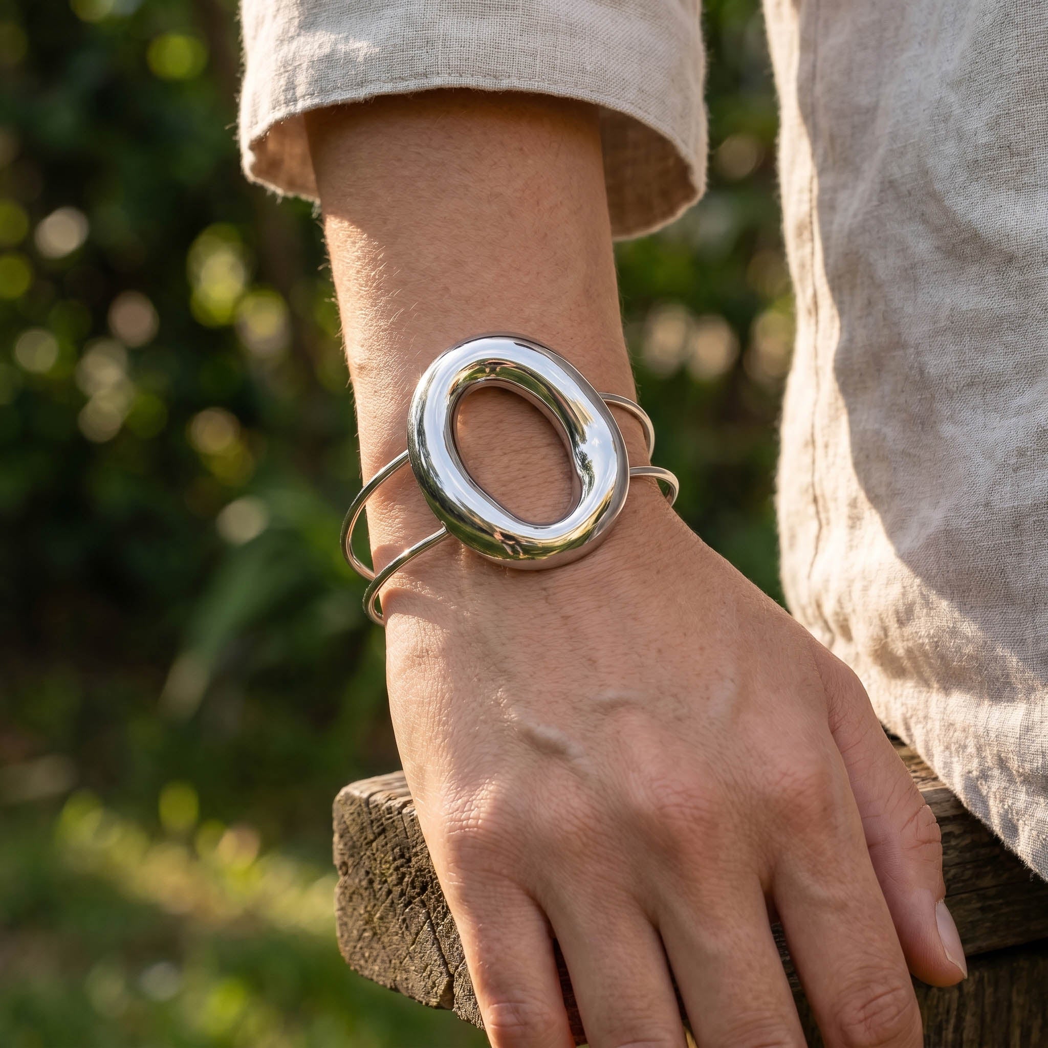 bracciale zero argento indossato