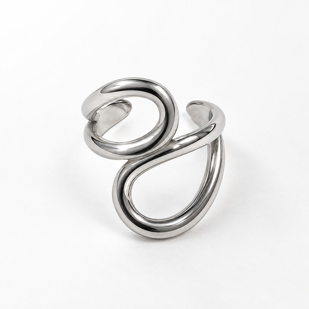 Earcuff Profilo, finitura argentata — foto prodotto
