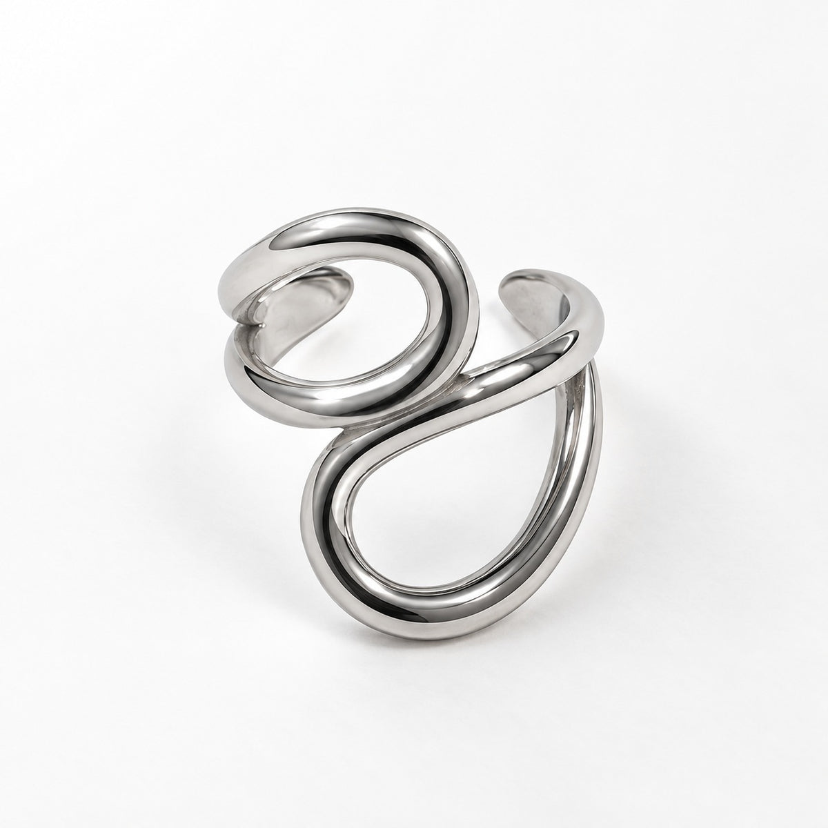 Earcuff Profilo, finitura argentata — foto prodotto